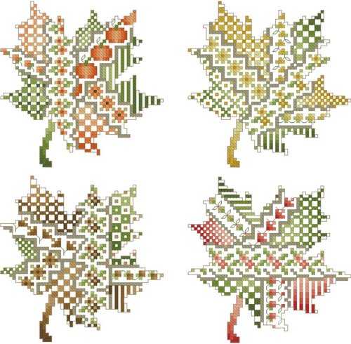 (image for) Crazy Maple Leaves Ornaments